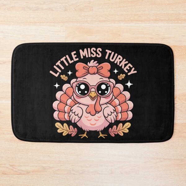 Item preview, Little Miss Turkey PNG, Cute Thanksgiving Girl Shirt Design, Pink Turkey Sublimation, Fall Family Matching Outfit, Glitter Leaf Clipart designed and sold by DigitalArtByNow.