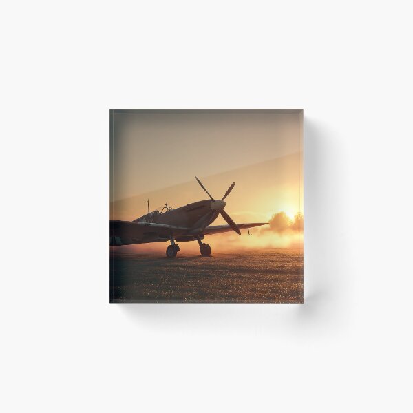Item preview, Fighter Command Airbase At Dawn with Morning Mist Rising designed and sold by Skyframe Aviation.