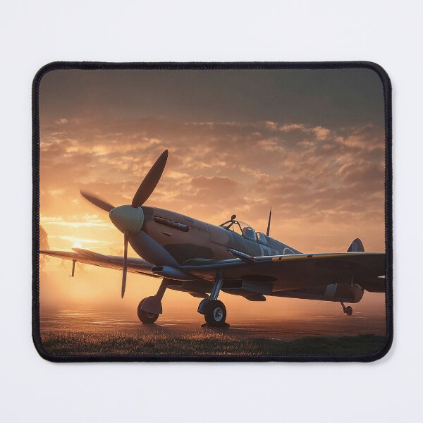Item preview, British Fighter Command Base At Dawn with Aircraft Silhouetted designed and sold by Skyframe Aviation.