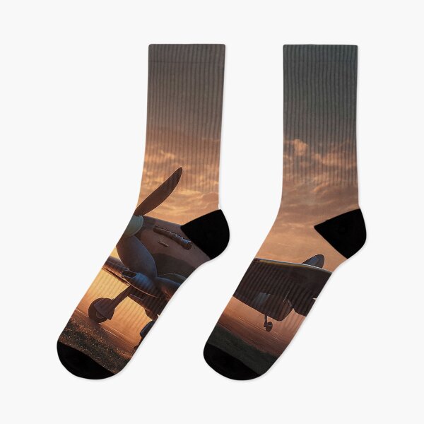 Item preview, British Fighter Command Base At Dawn with Aircraft Silhouetted designed and sold by Skyframe Aviation.