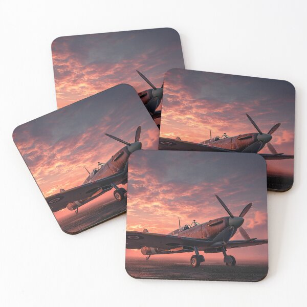 Item preview, WW2 RAF Fighter Airfield In Morning Light with Morning Mist Rising designed and sold by Skyframe Aviation.