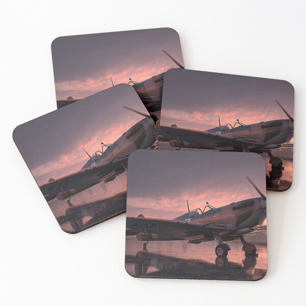 Item preview, Fighter Command Airbase In Early Glow Over the Airfield designed and sold by Skyframe Aviation.