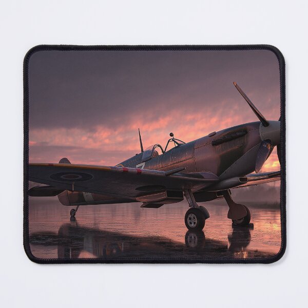 Item preview, Fighter Command Airbase In Early Glow Over the Airfield designed and sold by Skyframe Aviation.