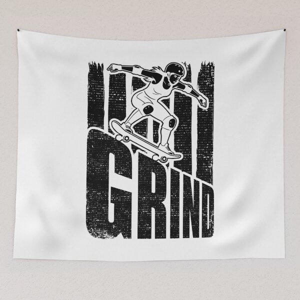 Item preview, Skater Girl Skateboarder Grind Text Funny Skateboarding designed and sold by GrandeDuc.