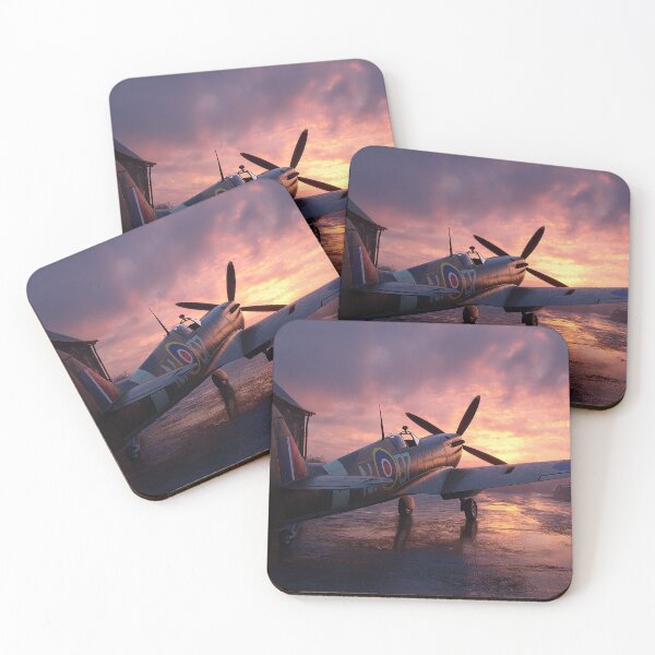 Item preview, Southern England Airfield In Golden Dawn under Warm Sunrise designed and sold by Skyframe Aviation.