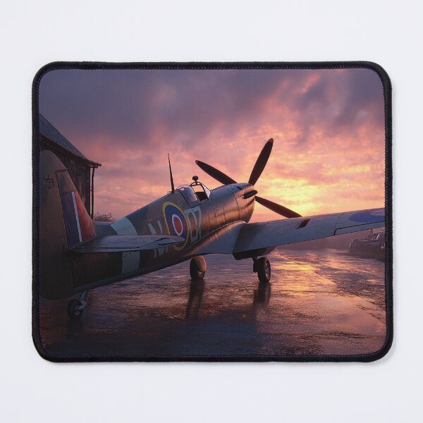 Item preview, Southern England Airfield In Golden Dawn under Warm Sunrise designed and sold by Skyframe Aviation.