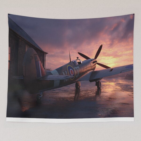 Item preview, Southern England Airfield In Golden Dawn under Warm Sunrise designed and sold by Skyframe Aviation.