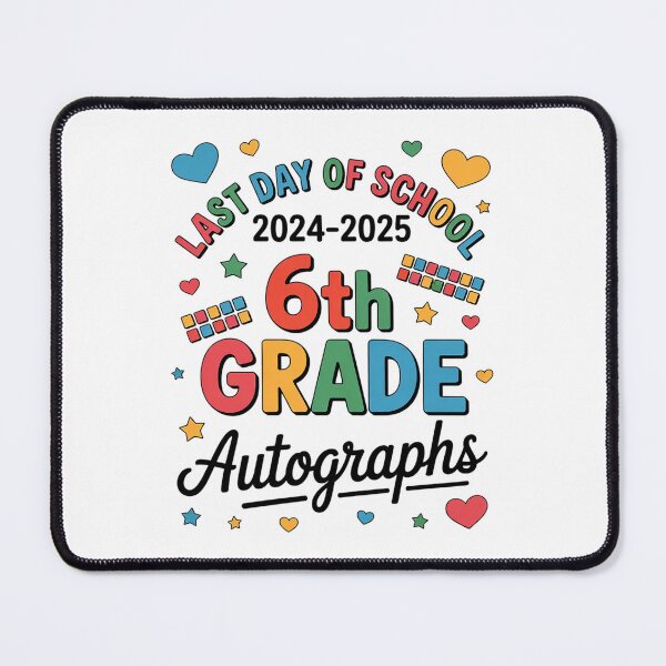 Item preview, Autograph 6th Grade Graduation Party 2025 Last Day Of School  designed and sold by lilLilaBatArt.