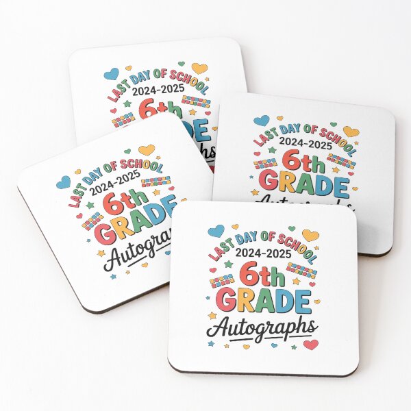 Item preview, Autograph 6th Grade Graduation Party 2025 Last Day Of School  designed and sold by lilLilaBatArt.