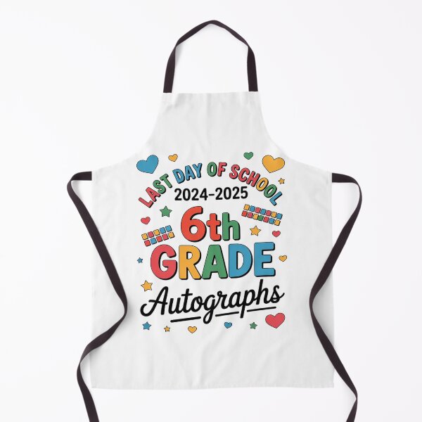 Item preview, Autograph 6th Grade Graduation Party 2025 Last Day Of School designed and sold by lilLilaBatArt.