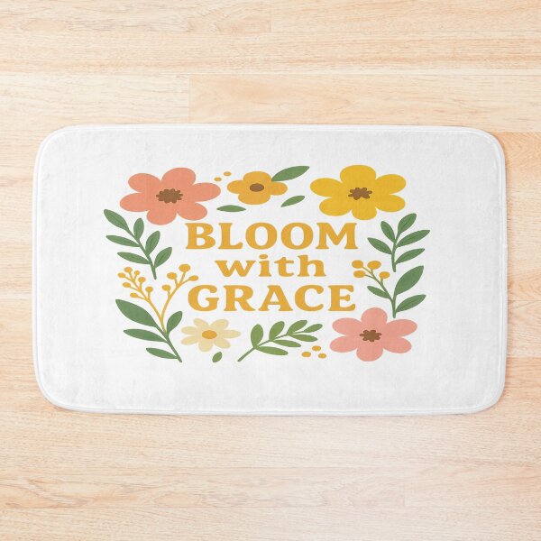 Item preview, Bloom With Grace – Aesthetic Floral Motivational Quote | Positive Vibes Tee | Trendy Botanical Design designed and sold by TrendMixDesigns.