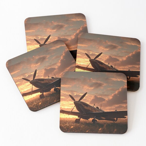 Item preview, Battle of Britain Airbase In Sunrise Calm Over the Airfield designed and sold by Skyframe Aviation.