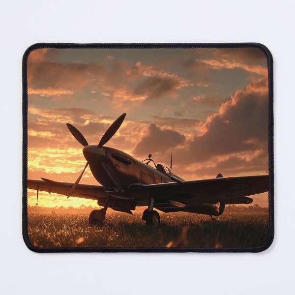 Item preview, Battle of Britain Airbase In Sunrise Calm Over the Airfield designed and sold by Skyframe Aviation.