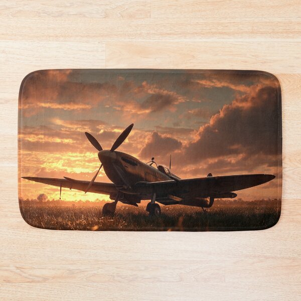 Item preview, Battle of Britain Airbase In Sunrise Calm Over the Airfield designed and sold by Skyframe Aviation.