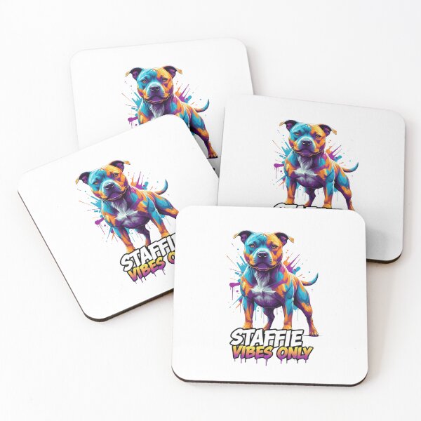 Item preview, Staffie Vibes Only - Colorful Graffiti Staffordshire Bull Terrier designed and sold by ReptiWorks.