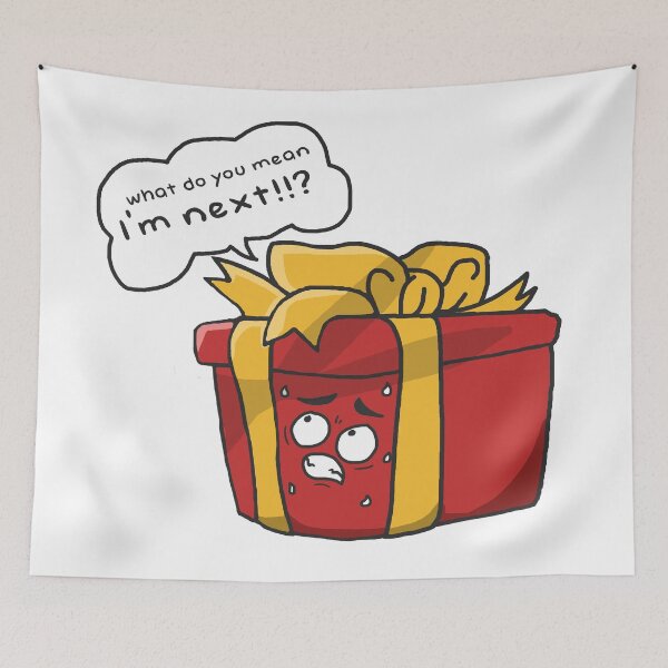 Item preview, Present tense or present, tensed?? – Funny Gift Pun Illustration designed and sold by PeanutCandy.