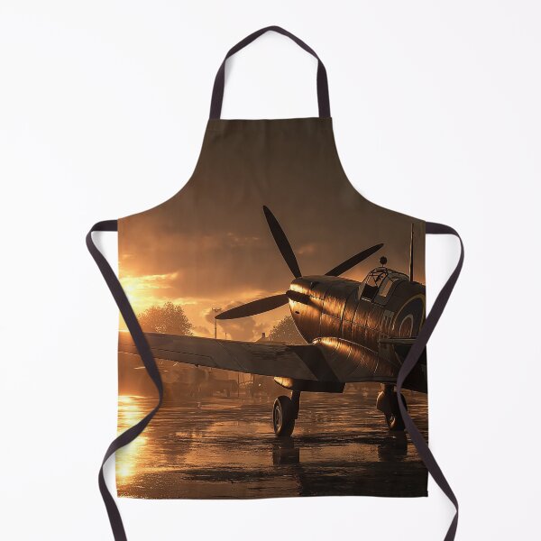 Item preview, Fighter Command Airbase During Daybreak with Aircraft Silhouetted designed and sold by Skyframe Aviation.