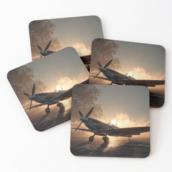 Item preview, WW2 RAF Fighter Airfield During Daybreak in Wartime Atmosphere designed and sold by Skyframe Aviation.