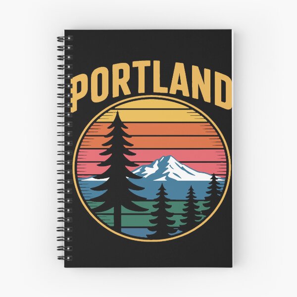 Item preview, Colorful Portland: Retro Portland Oregon Mountain Sunset Design for Travelers designed and sold by Merchall  store.