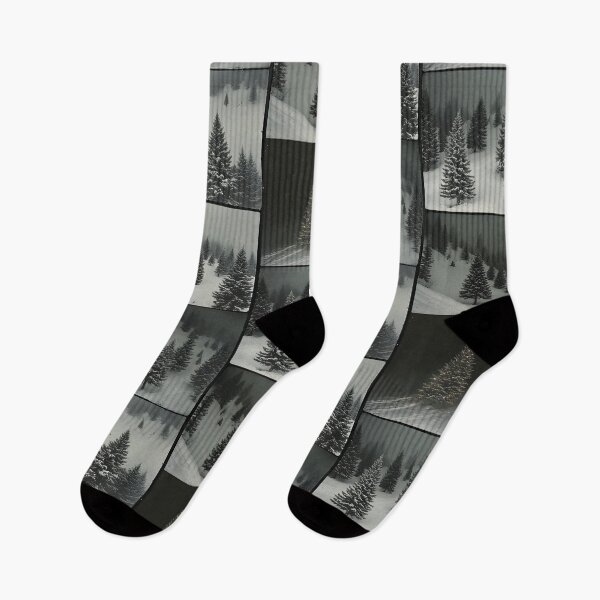 Item preview, Winter landscape with snow-covered trees in collage designed and sold by Mianku | Für das Leben.