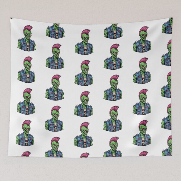 Item preview, Punk Zombie Mohawk – Retro Undead Rebel designed and sold by alfredodesign.