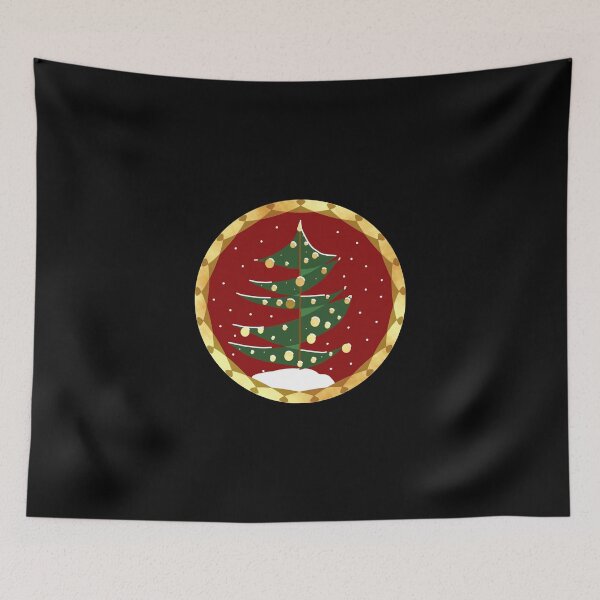 Item preview, Abstract Christmas Tree in Golden Circle designed and sold by CreaTwinkles.