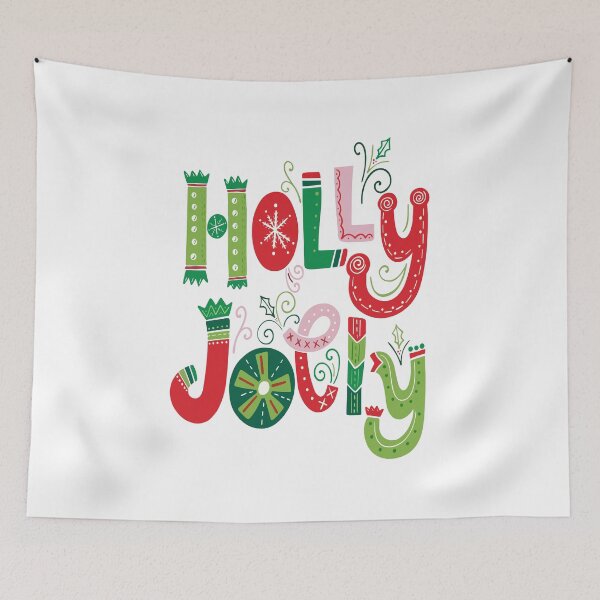 Item preview, Holly Jolly Christmas, xmas Doodles, Christmas Festive Elements Colorful & Whimsical Design designed and sold by Merchall  store.