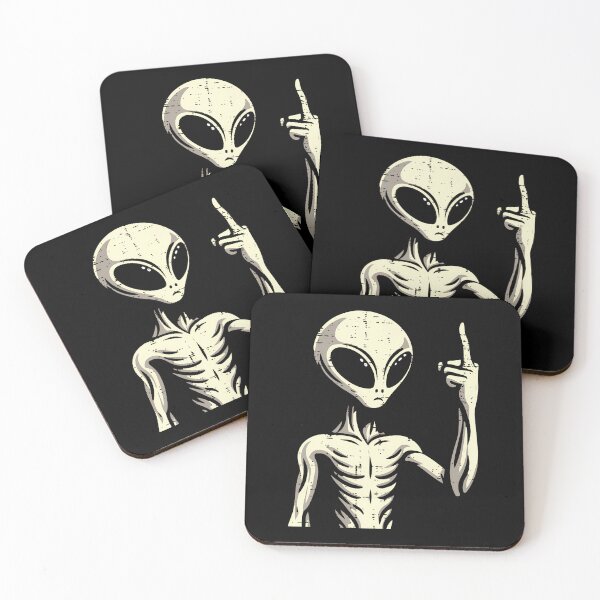 Item preview, Alien Middle Finger Funny Ufo Extraterrestrial Men Women designed and sold by AlicaMonica.
