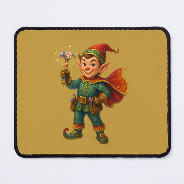Item preview, Joyful Christmas Elf Superhero Art designed and sold by BROHLine Studio.