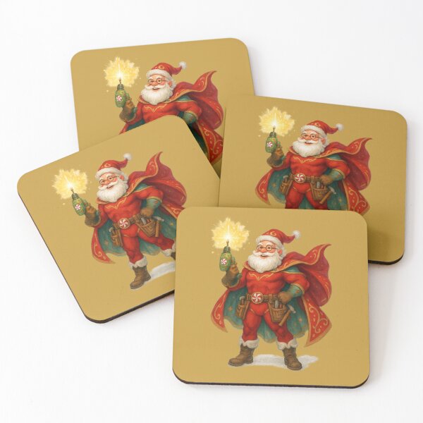 Item preview, Joyful Christmas Santa Superhero Art designed and sold by BROHLine Studio.