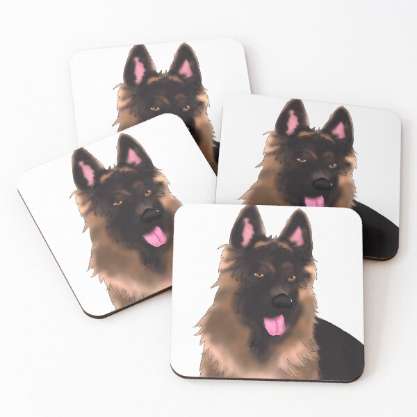Item preview, Semirealistic cute German shepherd - cute dog design designed and sold by Crack-in-Colors.
