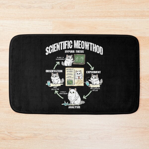 Item preview, Scientific Meowthod Funny Cat Science designed and sold by TaraLiliana.