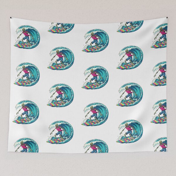 Item preview, Surfing Zombie – Undead Wave Rider designed and sold by alfredodesign.