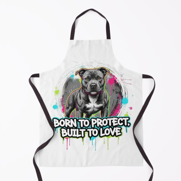 Item preview, Born to Protect, Built to Love - Staffy Street Art Circle Emblem designed and sold by ReptiWorks.