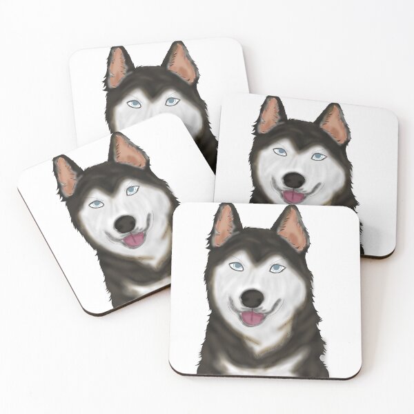 Item preview, Semirealistic cute Husky - Cute dog design designed and sold by Crack-in-Colors.