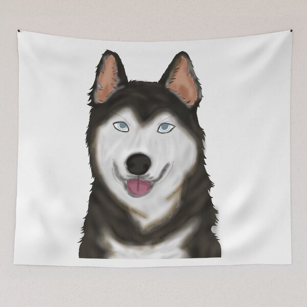 Item preview, Semirealistic cute Husky - Cute dog design designed and sold by Crack-in-Colors.