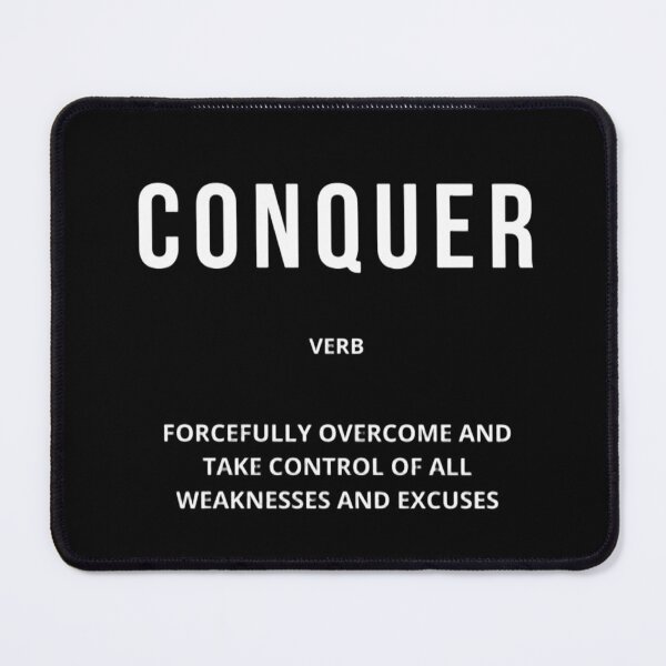 Item preview, CONQUER – Powerful Motivational Verb Poster designed and sold by younessepoli.