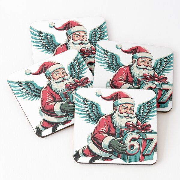 Item preview, Winged Santa 67: Retro Christmas Angel Gift Giver designed and sold by Standing Wave Studio.