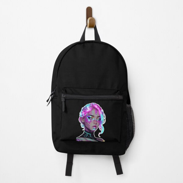 Item preview, Cyberpunk Neon Android Girl – Futuristic Hologram Art designed and sold by Giuly’s world.