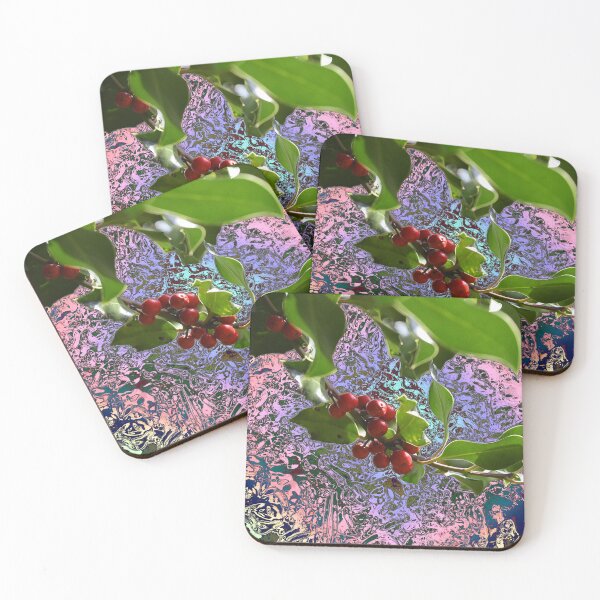 Item preview, Abstract Holly Branch Composition designed and sold by mavicfe.