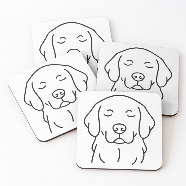 Item preview, Minimalist Dog Line Art – Simple Golden Retriever Face Design designed and sold by DesignRush786.