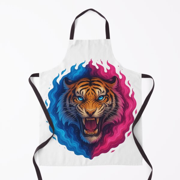 Item preview, Fireborn Tiger – Blue & Pink Flame Aura designed and sold by SarahsSZN.
