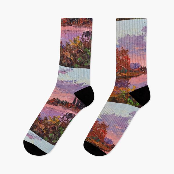 Item preview, Borys Serdyuk: Sunset Over the River designed and sold by ukrainianvin.