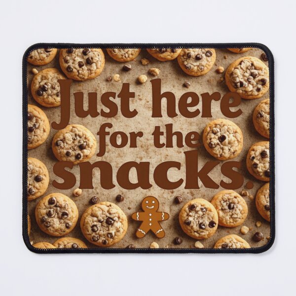 Item preview, Just Here for the Snacks – Cheeky Gingerbread Xmas Design designed and sold by TroyTheTerrific.