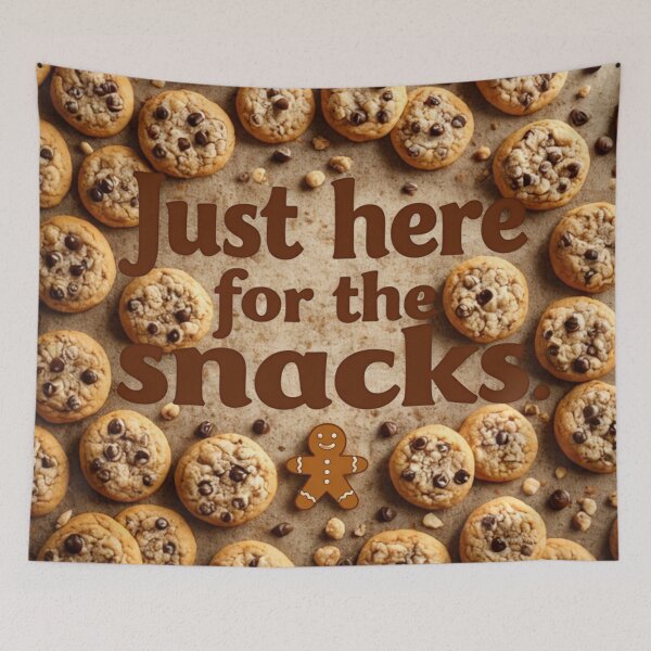 Item preview, Just Here for the Snacks – Cheeky Gingerbread Xmas Design designed and sold by TroyTheTerrific.