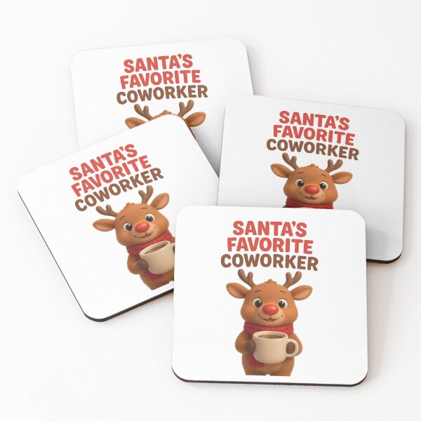 Item preview, Cute Santa's Favorite Coworker Reindeer | Kawaii Fun Christmas Office Art designed and sold by Moons Studio.