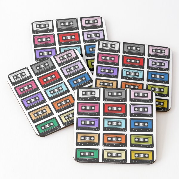Item preview, Rainbow Colors Cassettes Print Vintage Cassette Tape 80s Design Mixtape designed and sold by bestggraphico.