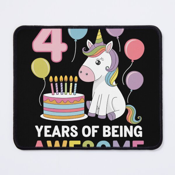Item preview, 4 Years Of Being Awesome Unicorn 4th Birthday Girl Unicorn designed and sold by KotexTemu.