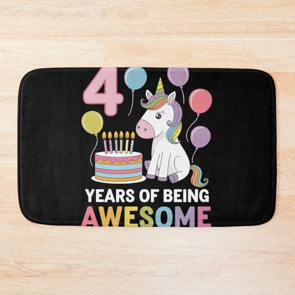 Item preview, 4 Years Of Being Awesome Unicorn 4th Birthday Girl Unicorn designed and sold by KotexTemu.