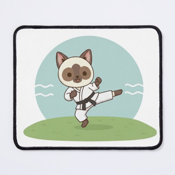 Item preview, Karate Siamese Cat in Gi | Cute Martial Arts Fighter Kitty designed and sold by CutePetss.